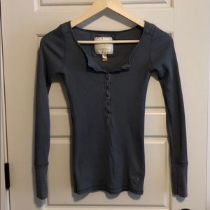 Blue-gray Thermal Henley - American Eagle